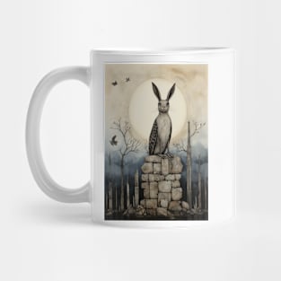 Hare, Pagan Hare, Pagan Art, Moon, Animal, Mug